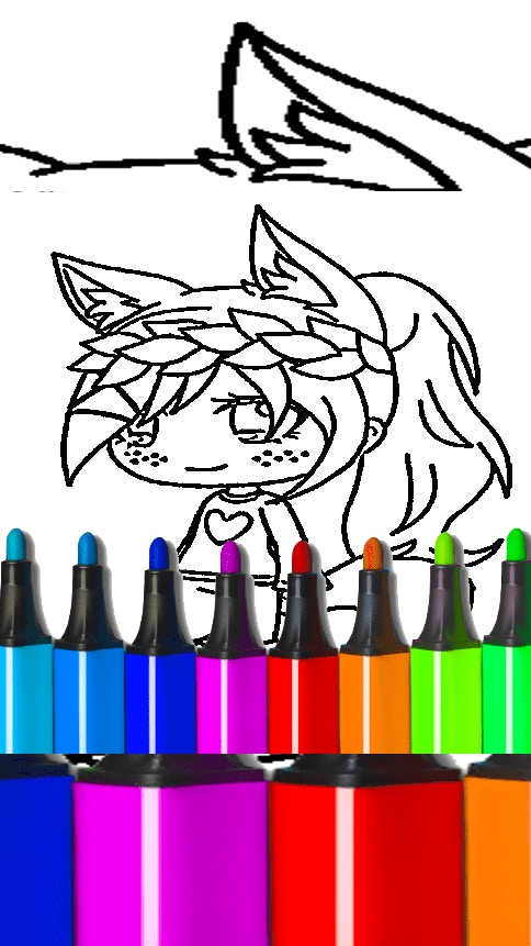 Anime Wolf Girl Coloring Pages