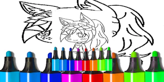 Anime Wolf Girl Coloring Pages thumbnail