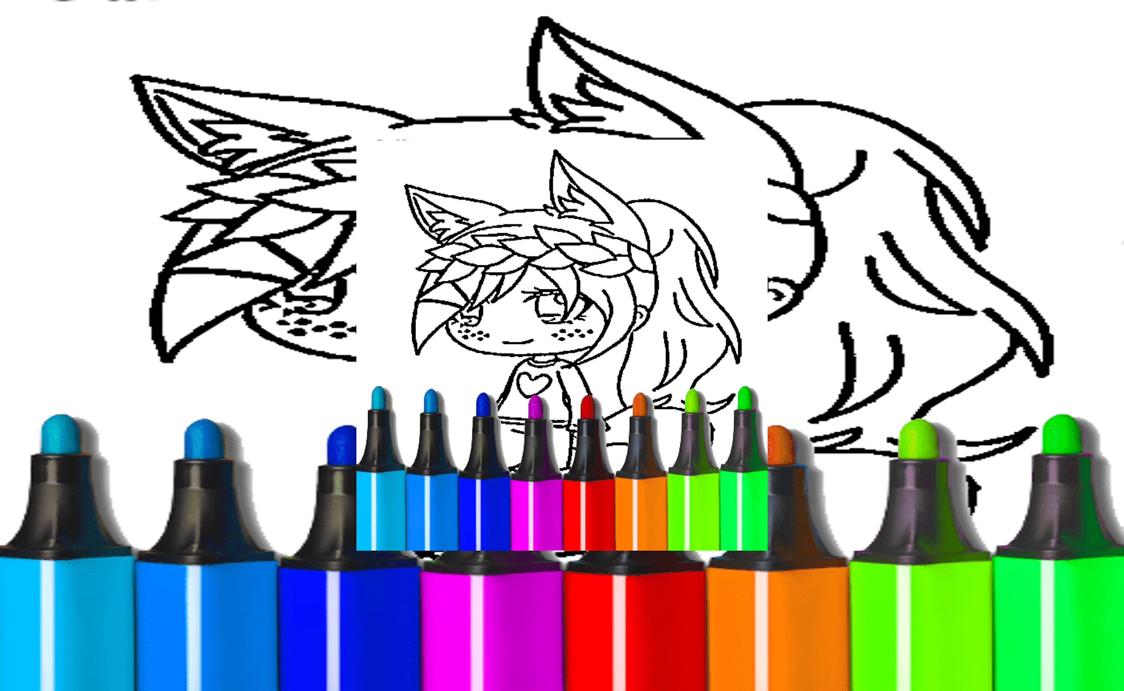 Anime Wolf Girl Coloring Pages