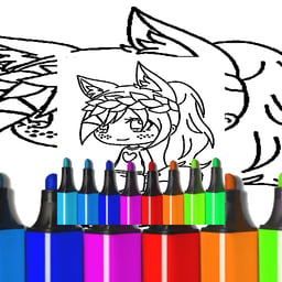 Juega gratis a Anime Wolf Girl Coloring Pages