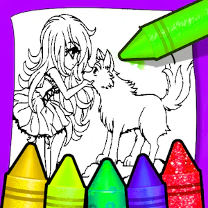 Anime Wolf Girl Coloring Pages Thumbnail