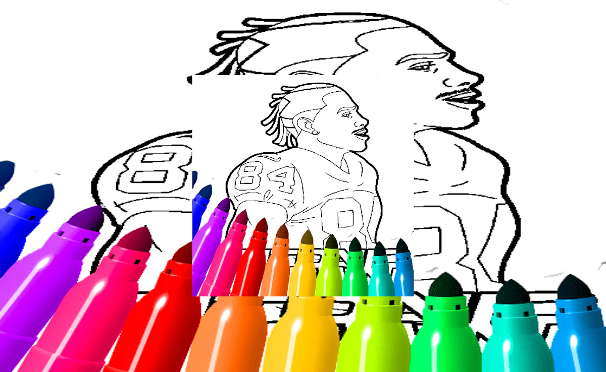 Play Antonio Brown Coloring Pages — free online Kids game