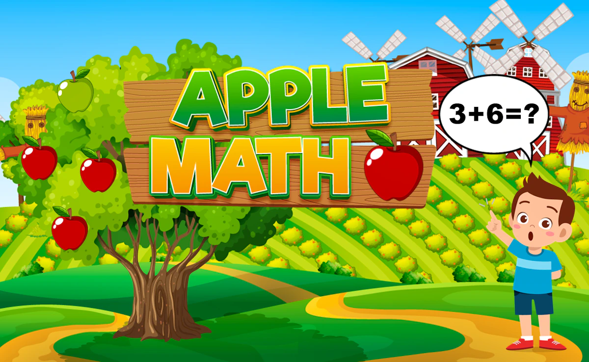 Play Apple Math — free online Kids game