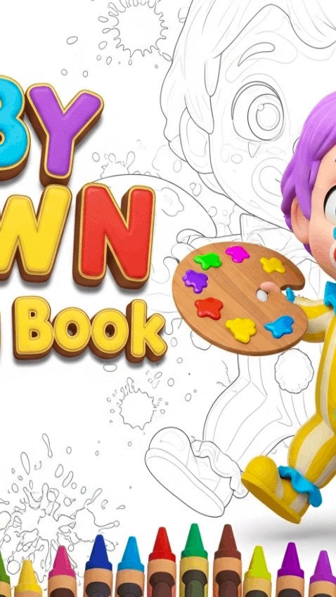 Cover Image Baby Clown Coloring Book