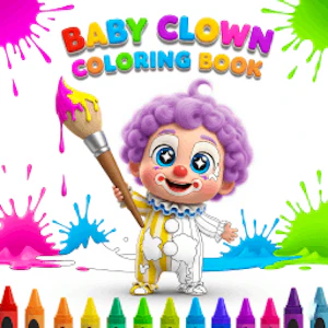 Baby Clown Coloring Book Thumbnail