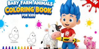 Baby Farm Animals Coloring Book for Kids thumbnail
