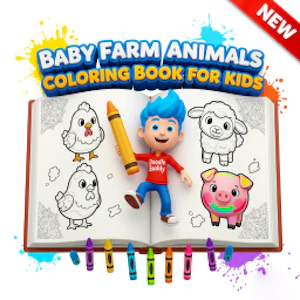 Baby Farm Animals Coloring Book for Kids Thumbnail