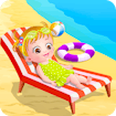 Baby Hazel At Beach banner