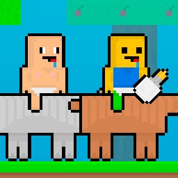 Baby Noob vs Baby Obby Horse