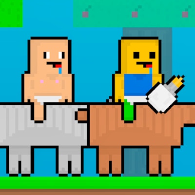 Baby Noob vs Baby Obby Horse By Gamepix