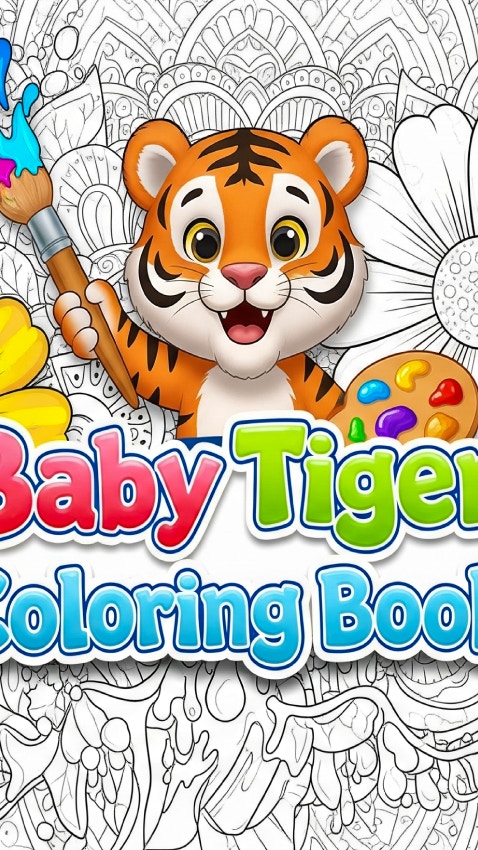 Baby Tiger Coloring Book