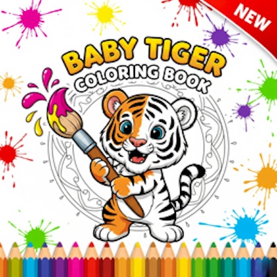 Baby Tiger Coloring Book By Gamepix