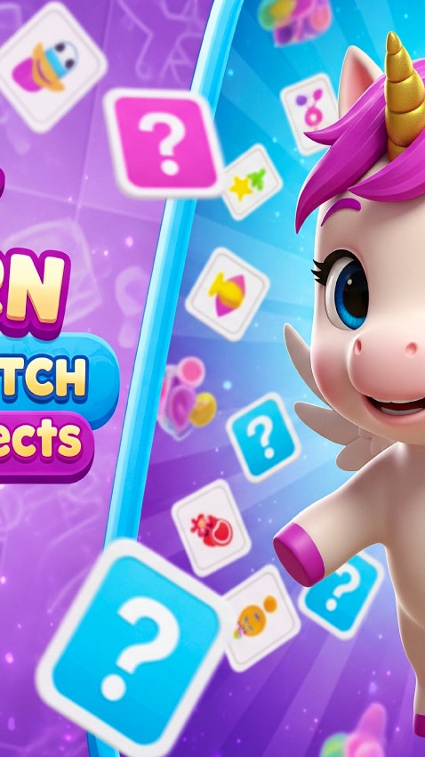 Baby Unicorn Memory Match & Hidden Objects