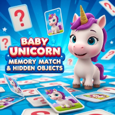 Baby Unicorn Memory Match & Hidden Objects By Gamepix