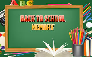 Back To School Memory game cover