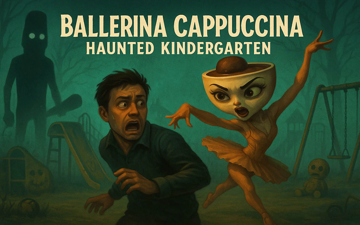 Play Ballerina Cappuccina Haunted Kindergarten — free online Escape game