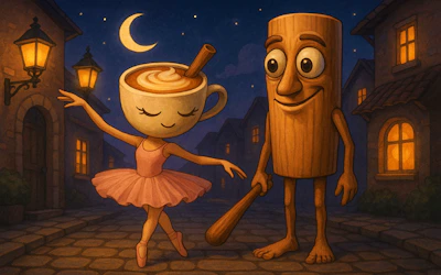 Ballerina Cappuccina loves Tung Tung Sahur cover art