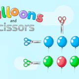 Balloons and scissors