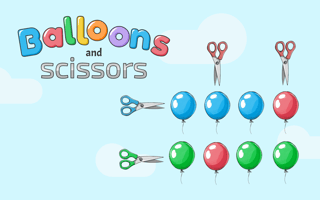 Balloons and scissors