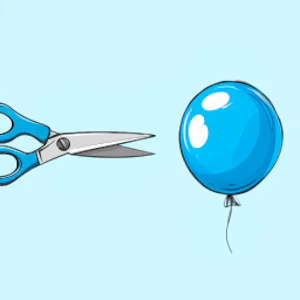 Balloons and scissors Thumbnail