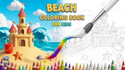 Beach Coloring Book for Kids