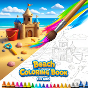 Beach Coloring Book for Kids Thumbnail