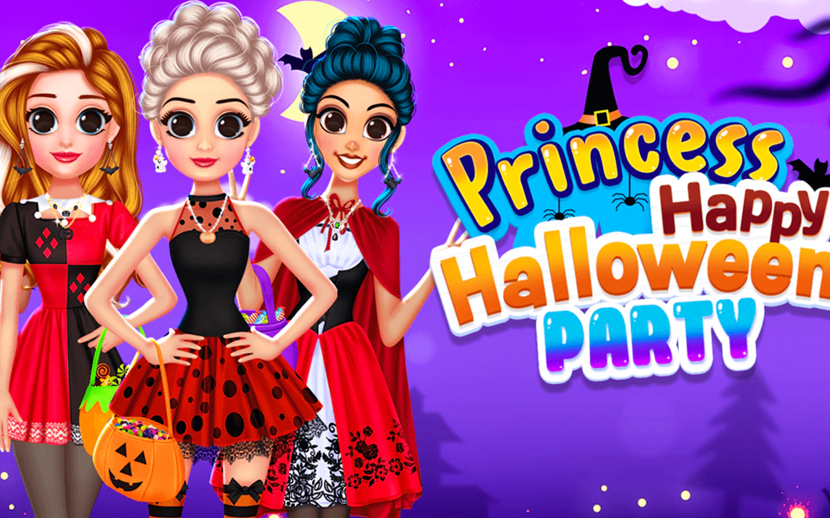 Play Princess Happy Halloween Party — free online Kids game