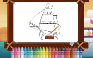 Big Boats Coloring game cover