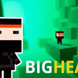Bighead Ninja!  Online action Games on taptohit.com