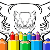 Black Panther Mask Coloring Pages