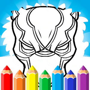 Black Panther Mask Coloring Pages Thumbnail