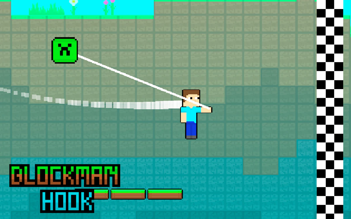 Play Blockman Hook — free online Arcade game