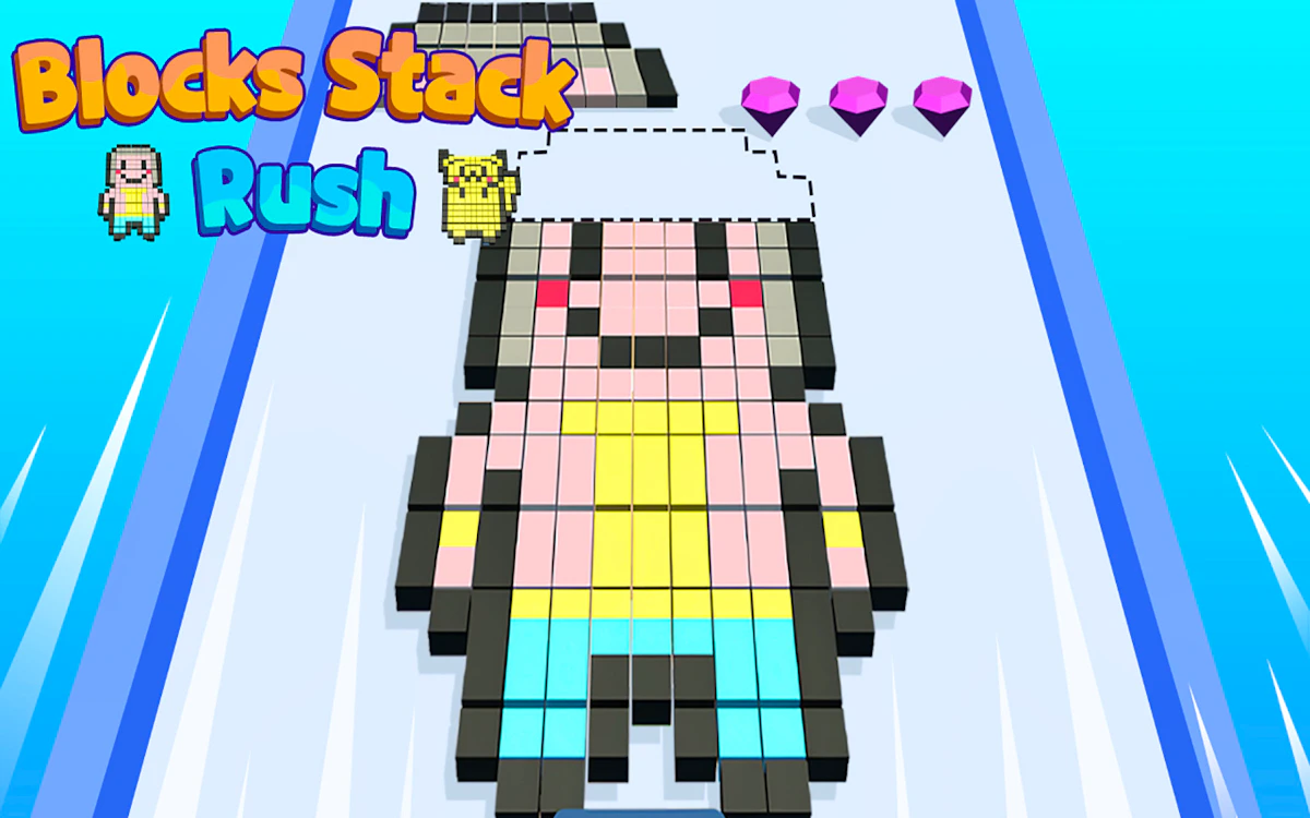Play Blocks Stack Rush — free online Casual game