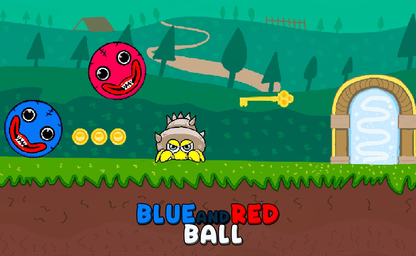 Blue and Red Ball