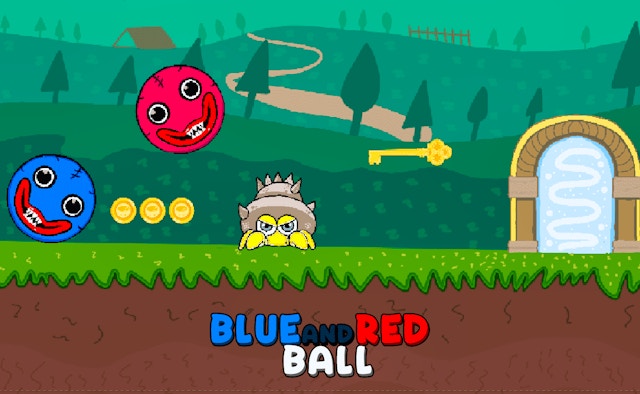 Blue And Red Ball