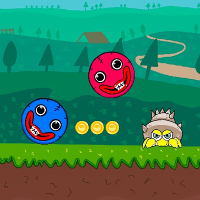 Blue and Red Ball By Gamepix
