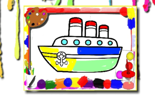 Boats Coloring Book game cover