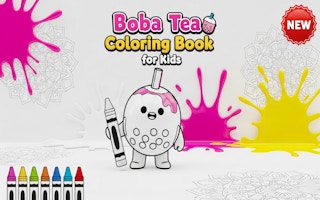Boba Tea Coloring Book For Kids