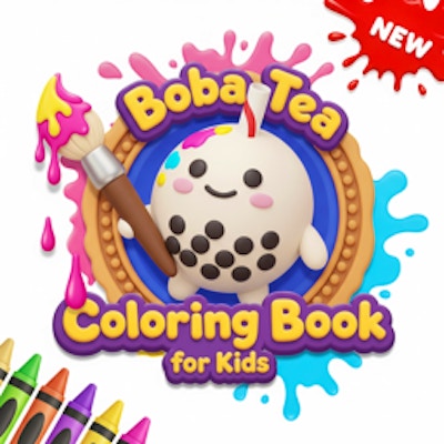 Boba Tea Coloring Book for Kids By Gamepix