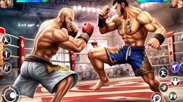 Bodybuilder Karate Fighting