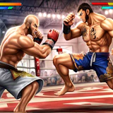 Bodybuilder Karate Fighting