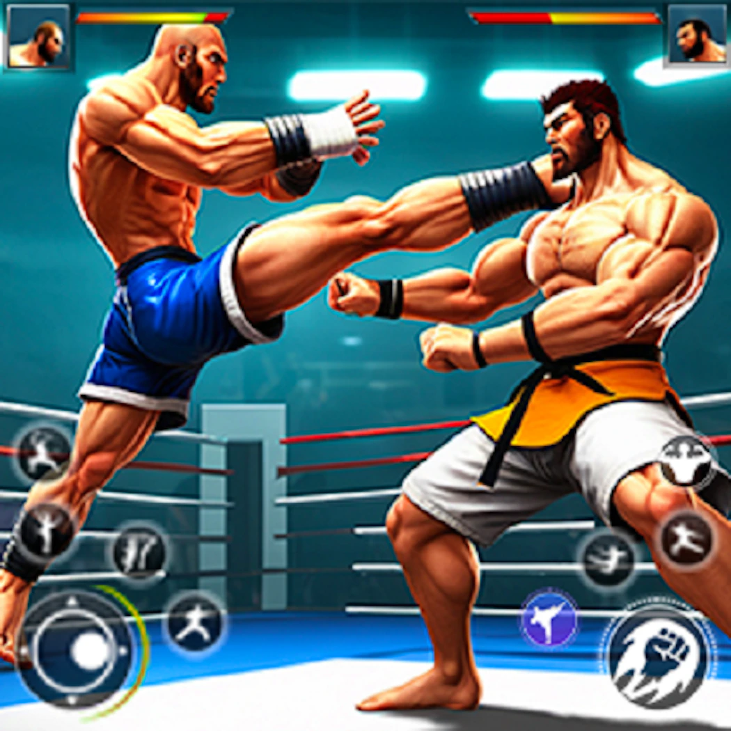 Bodybuilder Karate Fighting
