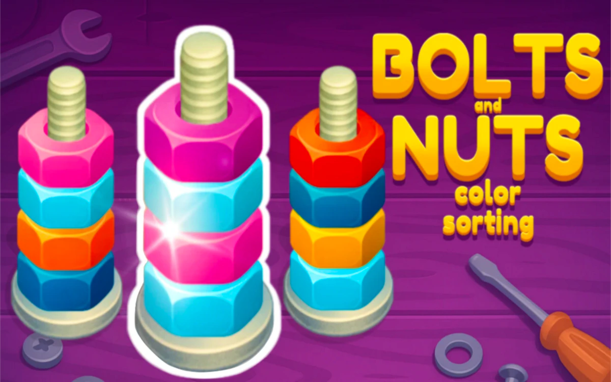 Play Bolts and Nuts - Color Sorting — free online Puzzle game
