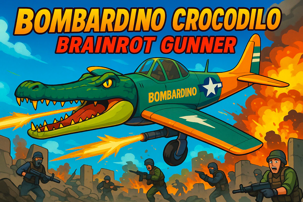 Play Bombardino Crocodilo Brainrot Gunner — free online Shooter game
