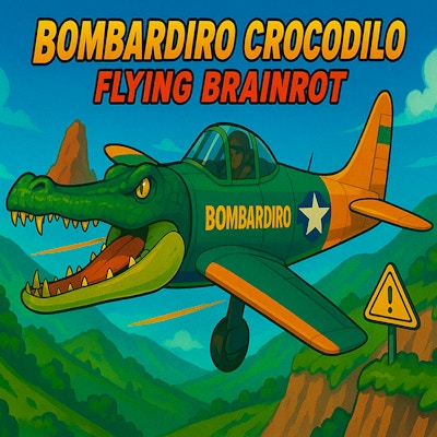 Bombardiro Crocodilo Flying Brainrot By Gamepix