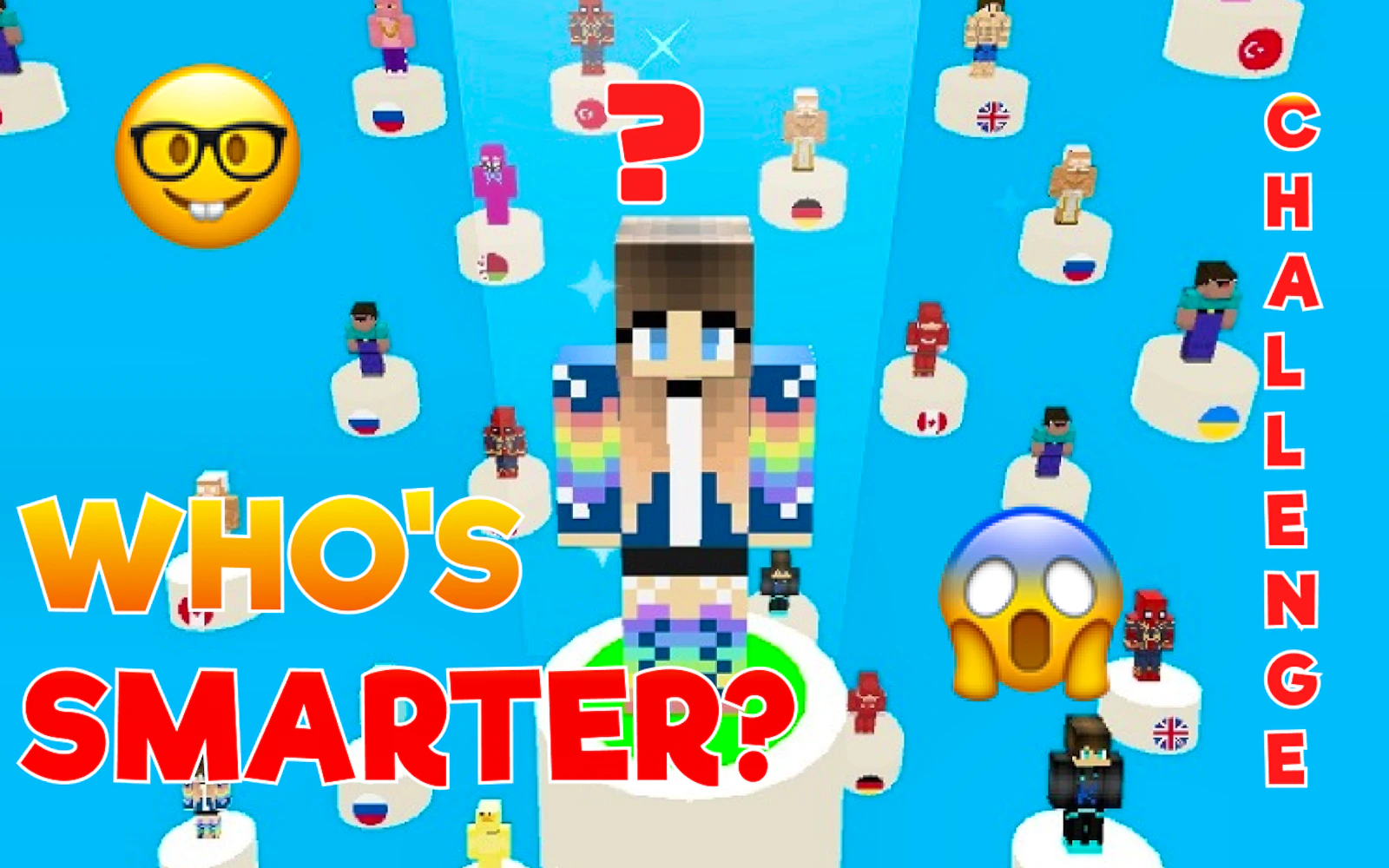 Brain IQ test Mincraft Quiz — free online puzzle game on Glaze Games
