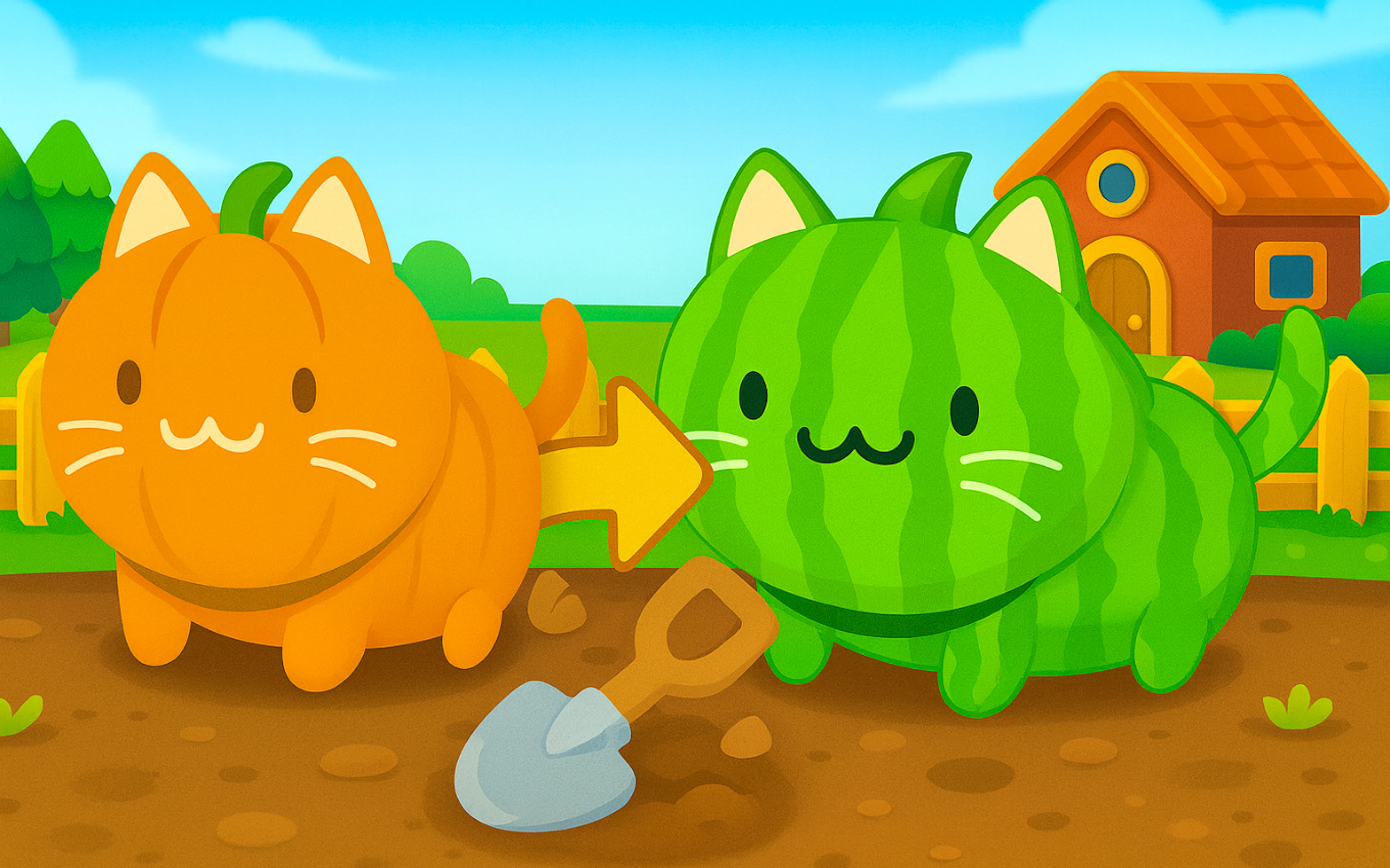 Brainrot Garden. Merge Cats