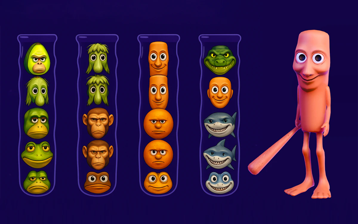 Play Brainrot Mind Puzzle Sort Challenge — free online Puzzle game
