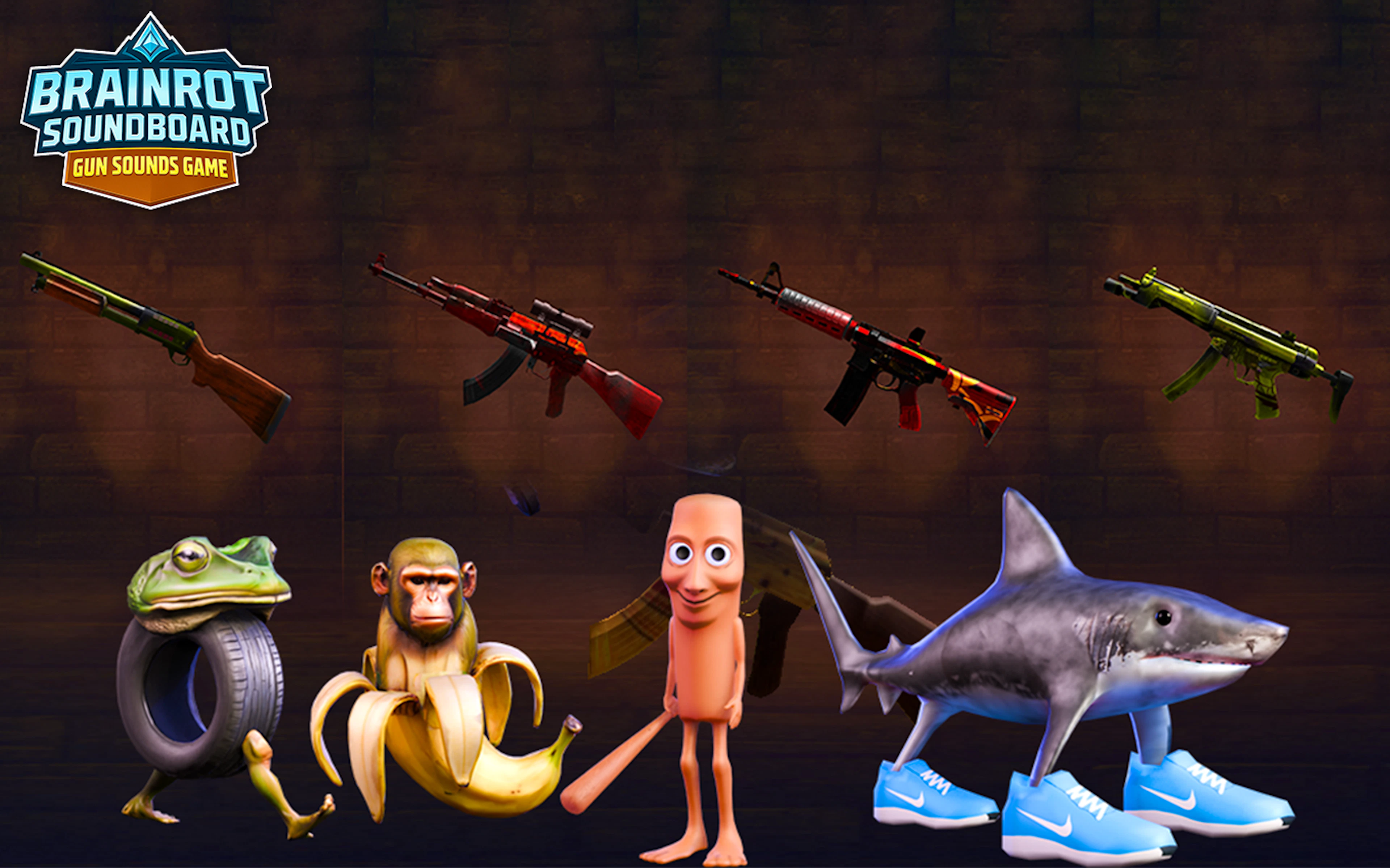 Brainrot Soundboard: Gun Sounds Game