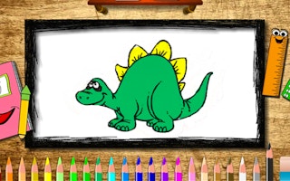 Bts Dinosaur Coloring Book game cover